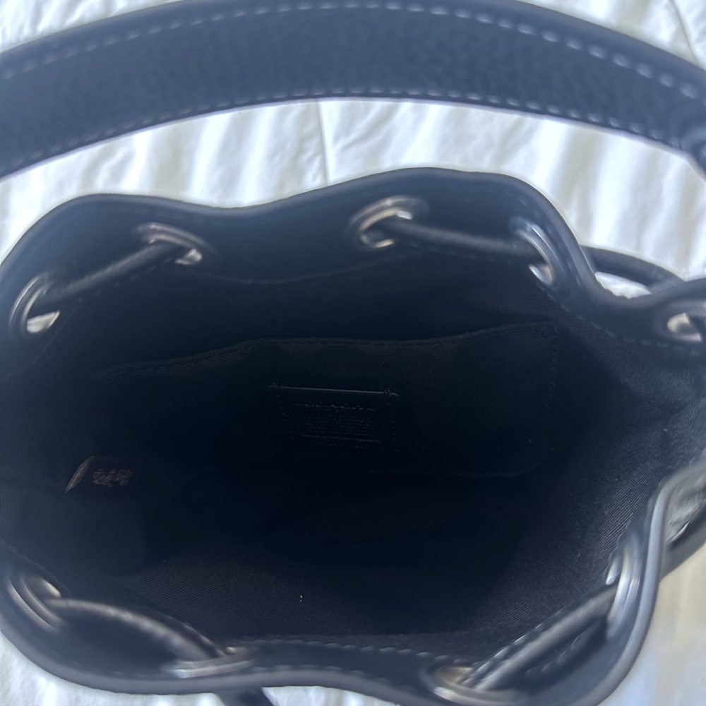 Coach Black and Light Blue Patterned Bucket Bag - Picture 5 of 8